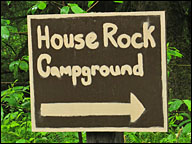 house rock campground sign graphic